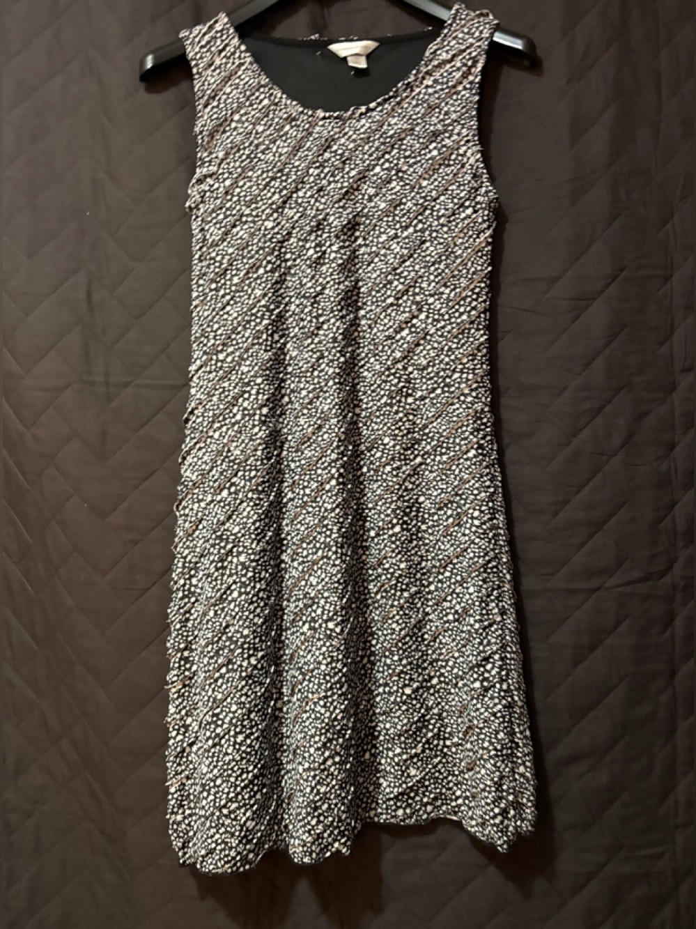 Christopher & Banks Black/White/really light pink Sleeveless Dress #1368 - Picture 10 of 11